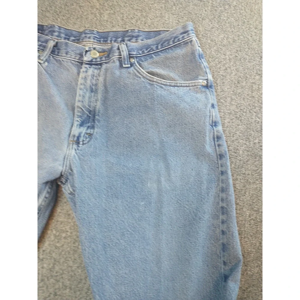 Wrangler Mens 9760WDR Light Wash Straight Leg Cotton Denim Jeans Blue 36x29